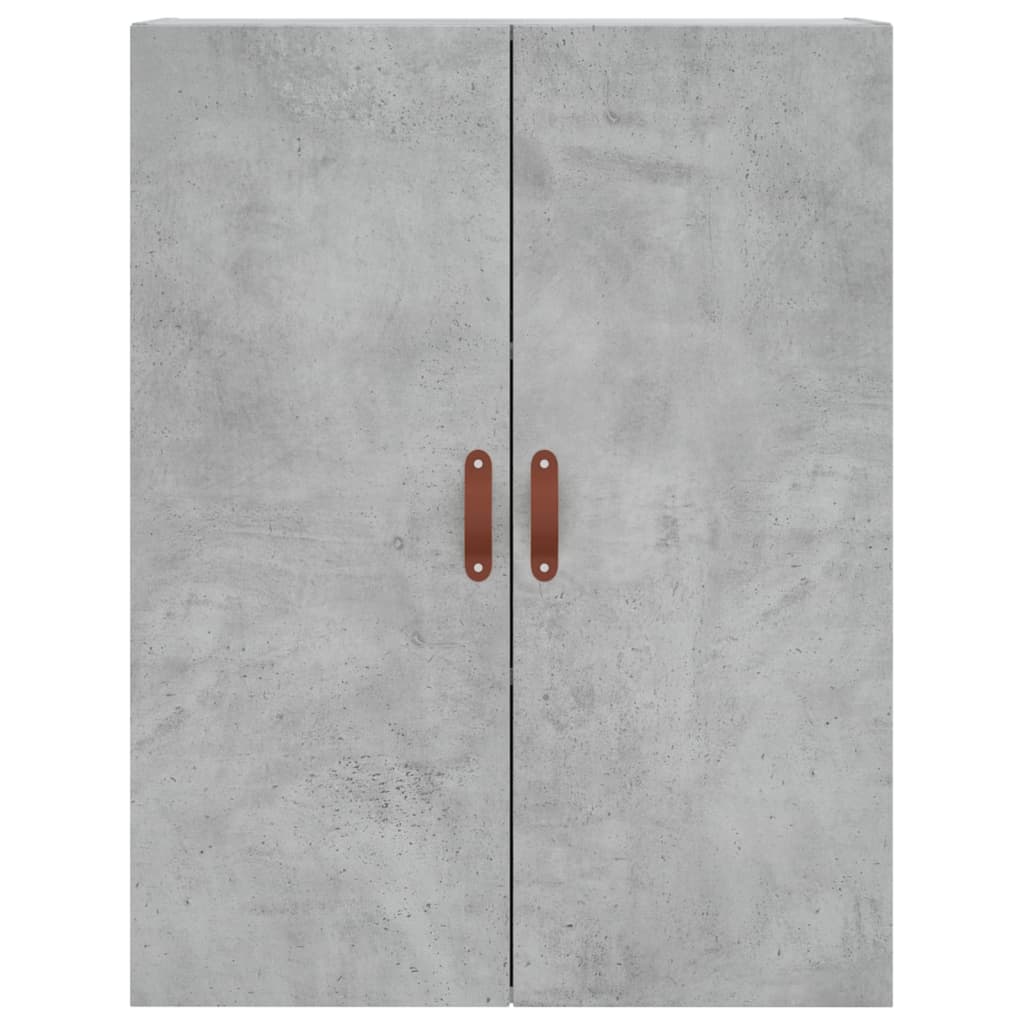 Vidaxl Witrynka, Szarość Betonu 69,5X34X180 Cm Materiał Drewnopochodny
