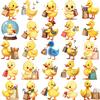 28pcs Cute Rubber Duck Semi Permanent Tattoo Stickers for Kids Boys Girls Waterproof Disposable Water Transfer Printing Stickers