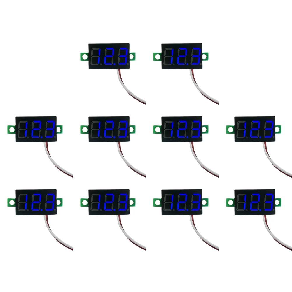 2 Wires Digital Voltmeter LED Screen Meter DC 2.5V-40V Digital Voltage Tester Pressure Measurement Power Voltage Detector Tool