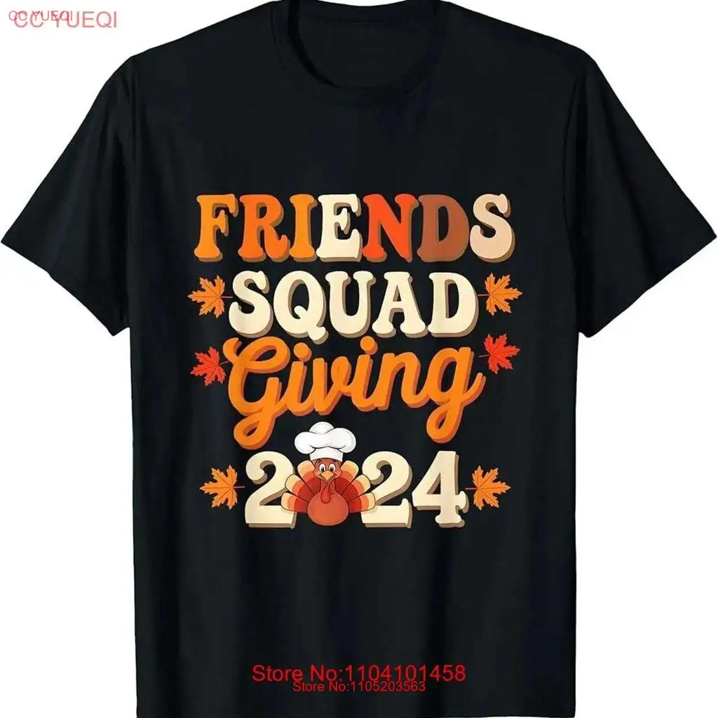 Retro Friendsgiving Squad Thanksgiving Autumn Fall Season T Shirt Vintage Streetwear Unisex Comfortable Versatile