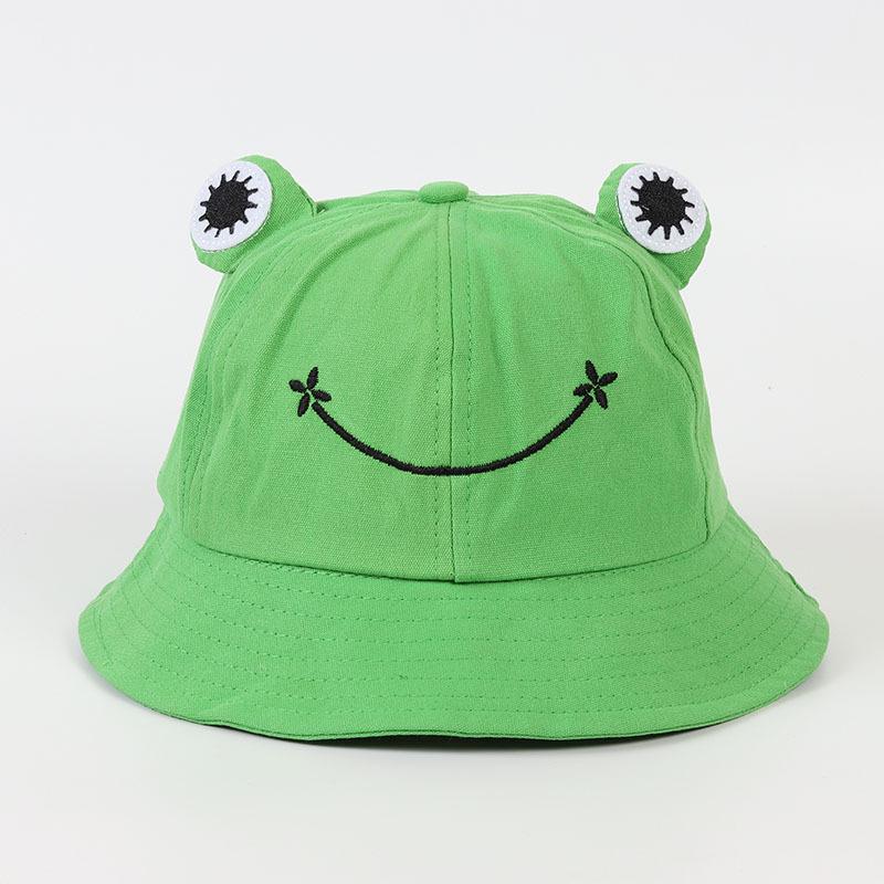 

Bucket hat adult frog spring and autumn fashion adult hat tide frog bucket hat student sunshade basin hat one size fits all
