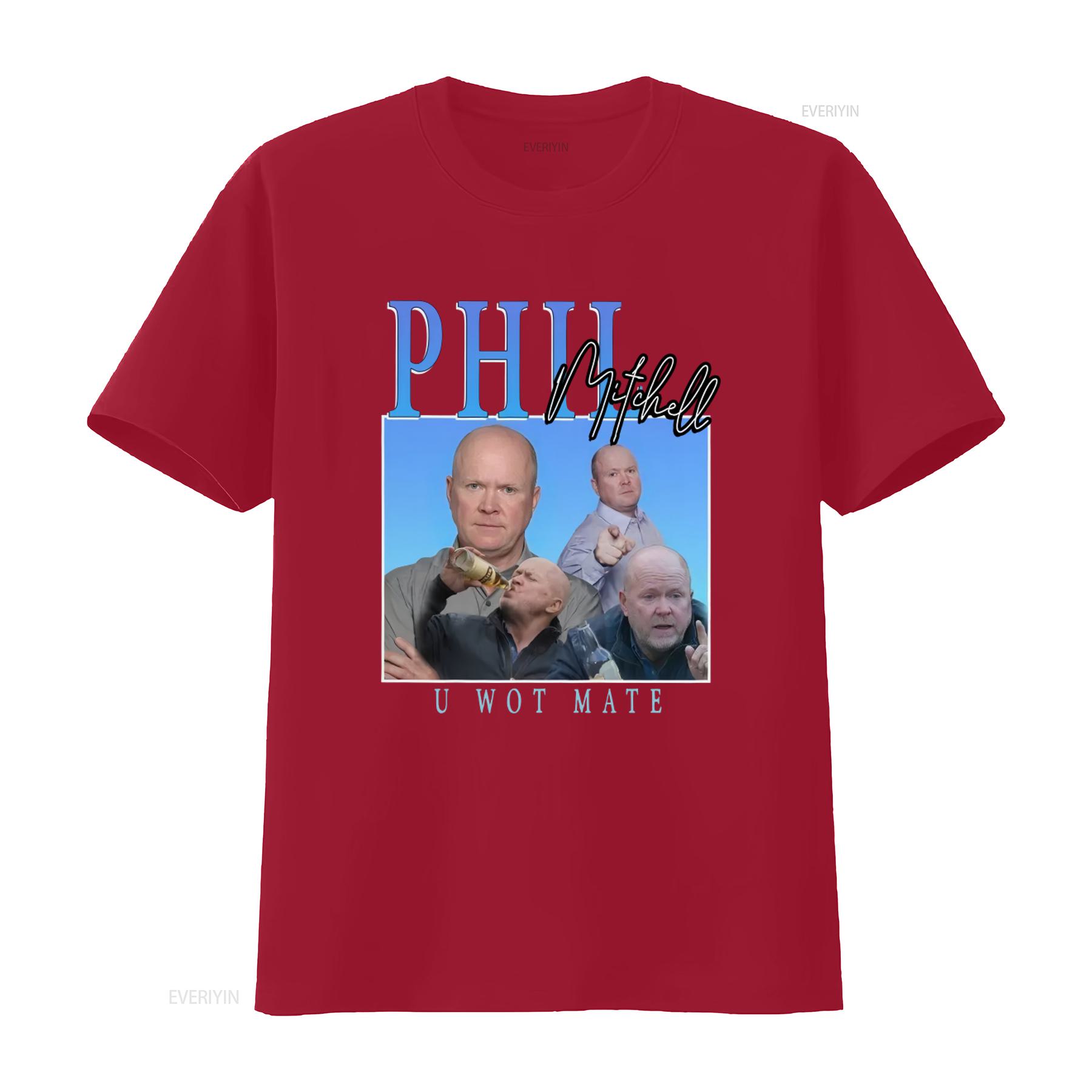 

Phil Mitchell T Shirt Black EastEnders Vintage Throwback Homage Funny Classic Crewneck U Wot Mate vintage Washed homme S