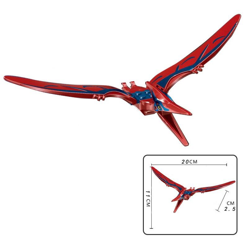 Sperrblöcke Jurassic Dinosaurier Tyrannosaurus Rex Wyvern Velociraptor Stegosaurus Bausteine ​​Spielzeug für Kinder Dinosaurier