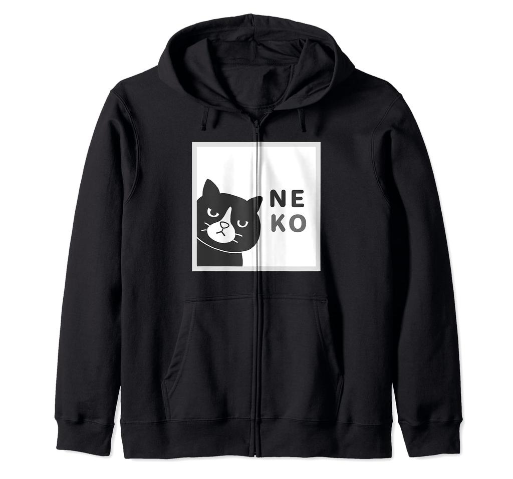 Cat the Fukigen Cat Window Hoodie - neko, calico, "From Window" [Animal Friends] Neko, Face, Illustration, Zip-Up