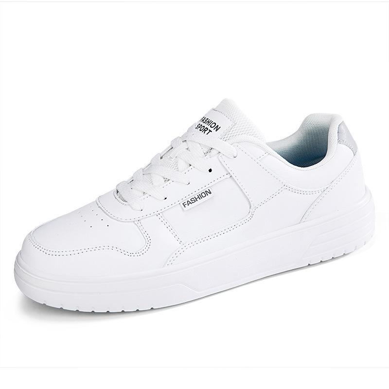 2025 autumn new low-top round head solid color Korean version versatile lightweight soft-soled white shoes couple cold sticky board shoes