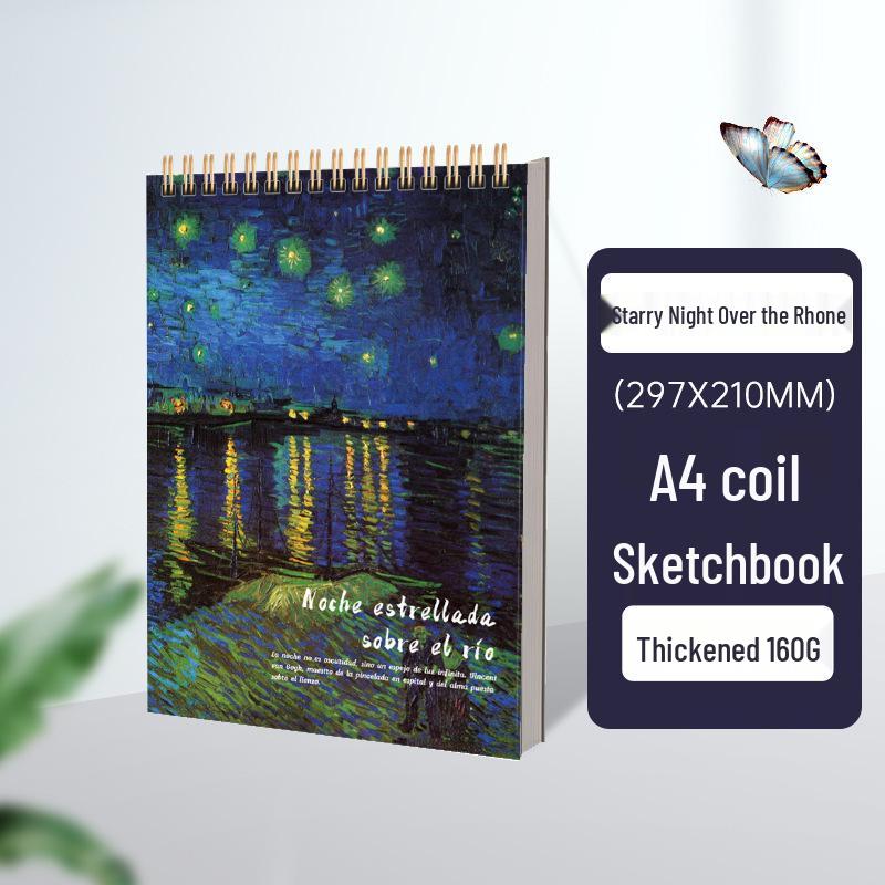 

Thickened Spiral-Bound Sketchbook for Students and Artists