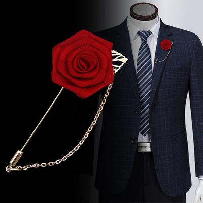 Leaf Lapel Pin Roses Corsage Groom Boutonniere Brooches Brooch Pins Fashion Accessories Jewelry