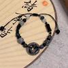 Black Beaded Highend Bracelet Exquisite Chinese Style Resin Stone
