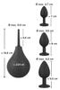 Black Velvets - 4-Piece Anal Shower Set