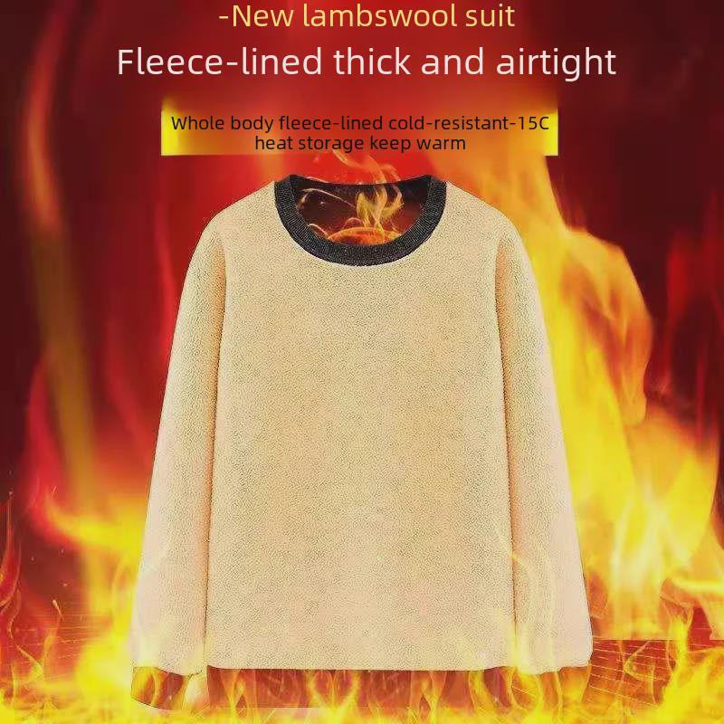 Men's Super Thick Plush Hooded Sweatshirt - Winter 2022 Lambskin Jacket 