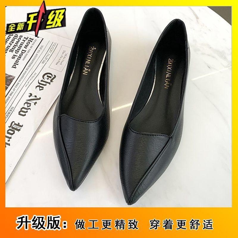 Internet celebrity single shoes women's 2025 spring and summer new pointed flat comfortable Doudou shoes Internet celebrity soft sole versatile wome