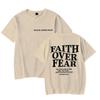 Faith Over Fear Christian T-shirts for Men Women Teen Boy Girl Summer Clothes Trendy Gift for Christian Faith Merch T-shirt Tops