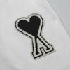 Ami Women's Heart Embroidered Casual Summer Sweatpants - Classic Straight-Leg with Drawstring