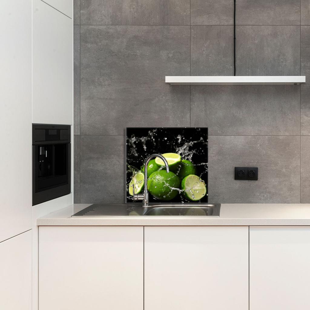PANEL SZKLANY DO KUCHNI 65x60 Limonka
