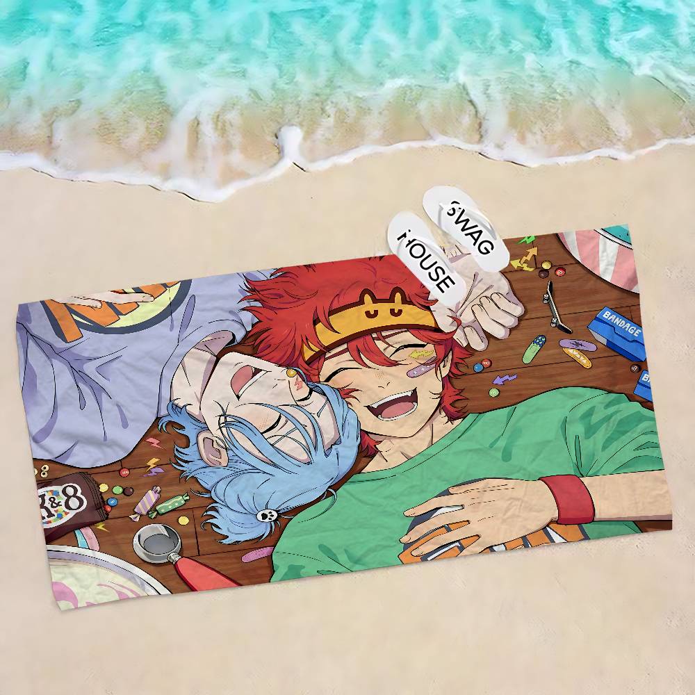 SK8 the Infinity Cartoon Big Microfiber Beach Towels Quick Dry Towel Sand Beach Towels Pool Towel for Travel Swim Pool Yoga