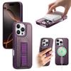 For iPhone 16 Pro Magnetic Case CASENEO Wristband PU Leather + PC Shockproof Phone Cover