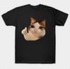Crying Cat Thumbs Up Meme T-Shirt Funny Sad Kitten Black Cotton Tee Unisex S-3XL