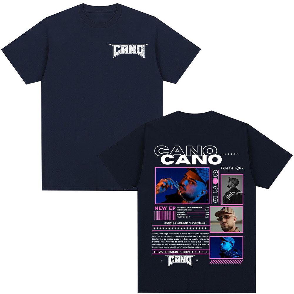 Rapper Cano Triana Tour Merch T-shirts Men Women Fashion Hip Hop Oversized T Shirt Comfort Cotton Casual Short Sleeve T-shirt