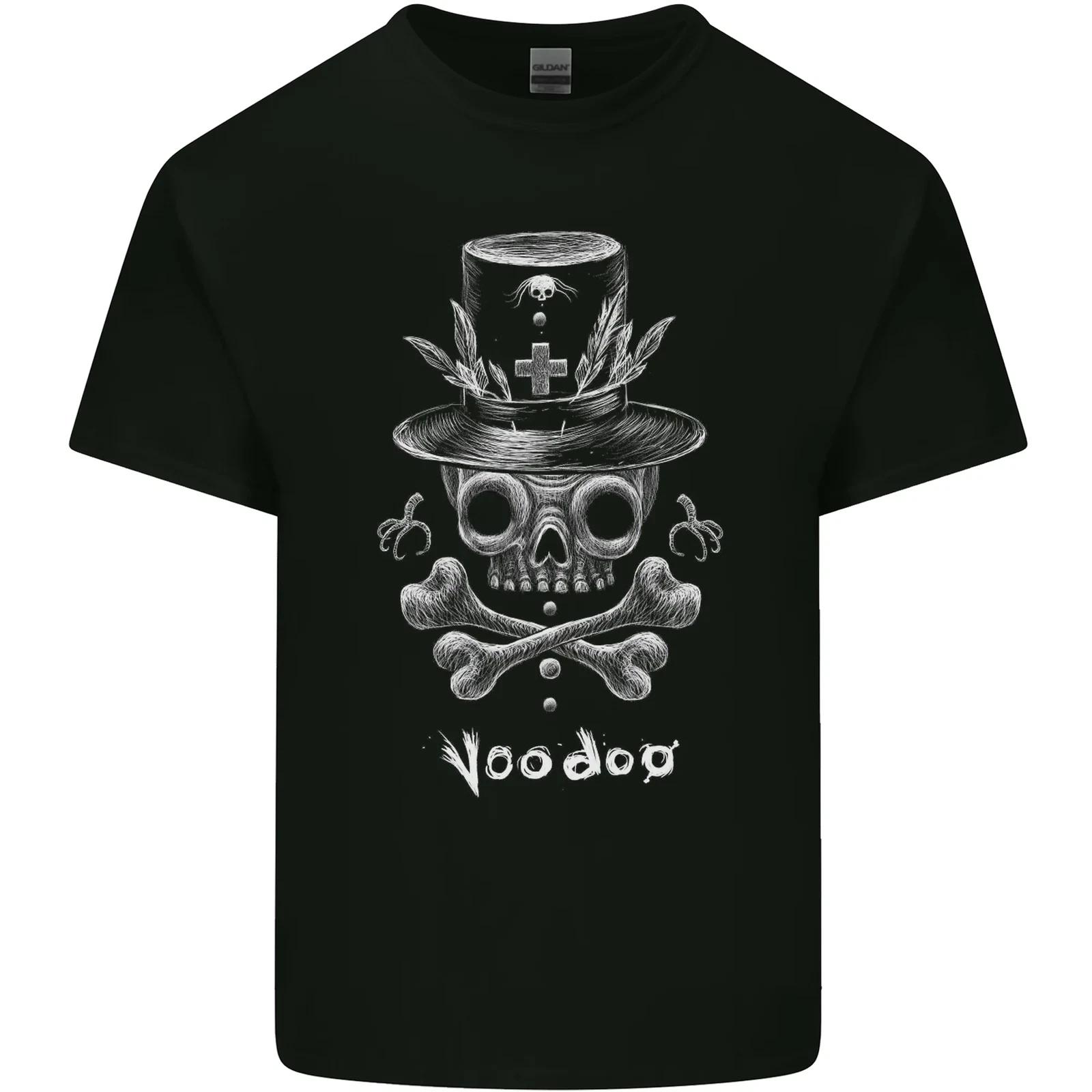 Voodoo Skull Gothic Goth Rock Music Biker Kids T-Shirt Childrens 2XL
