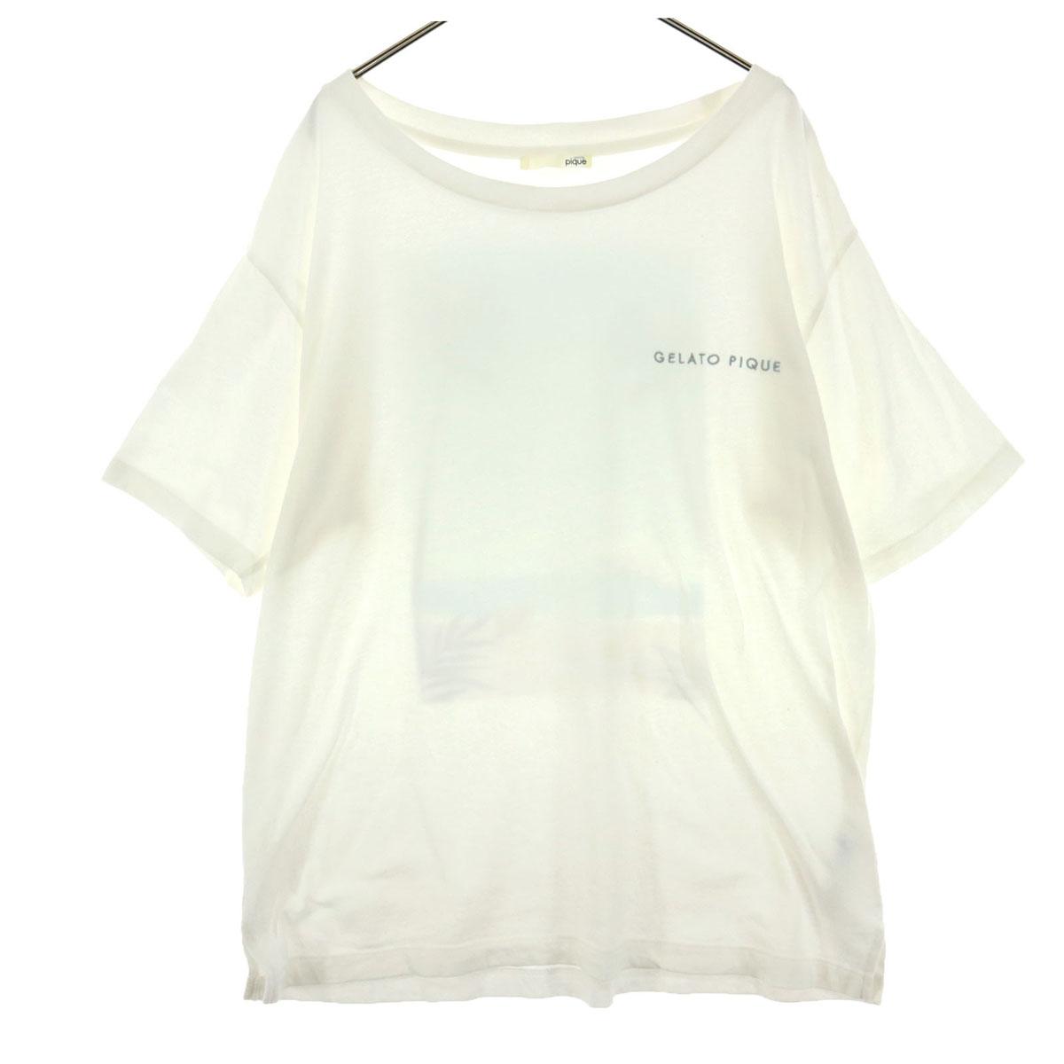 

Beauty products gelato pique One-point logo back print Short sleeve T-shirt Women Used