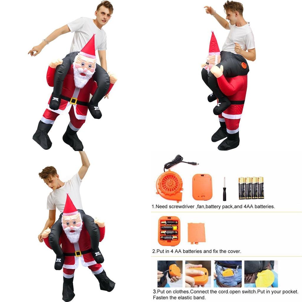 Inflatable Costume Christmas Santa Claus Outfit For Adults Perfect For Cosplay Events