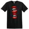Rode Lippen Grafisch T-shirt Urban Art Design Diamanten Tanden Tee Stijlvolle Look