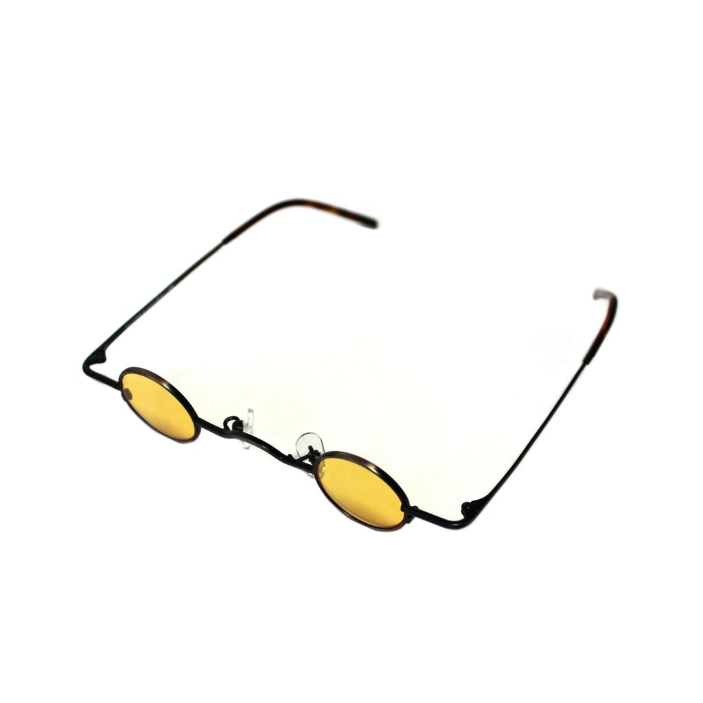 Fujisan Glasses ORIGINAL EVIL Rund Steampunk Kishibe Rohan [meSmart] Sonnenbrille, Spaß, Schlank, Unisex, Robust, Stilvoll, (Gelb)