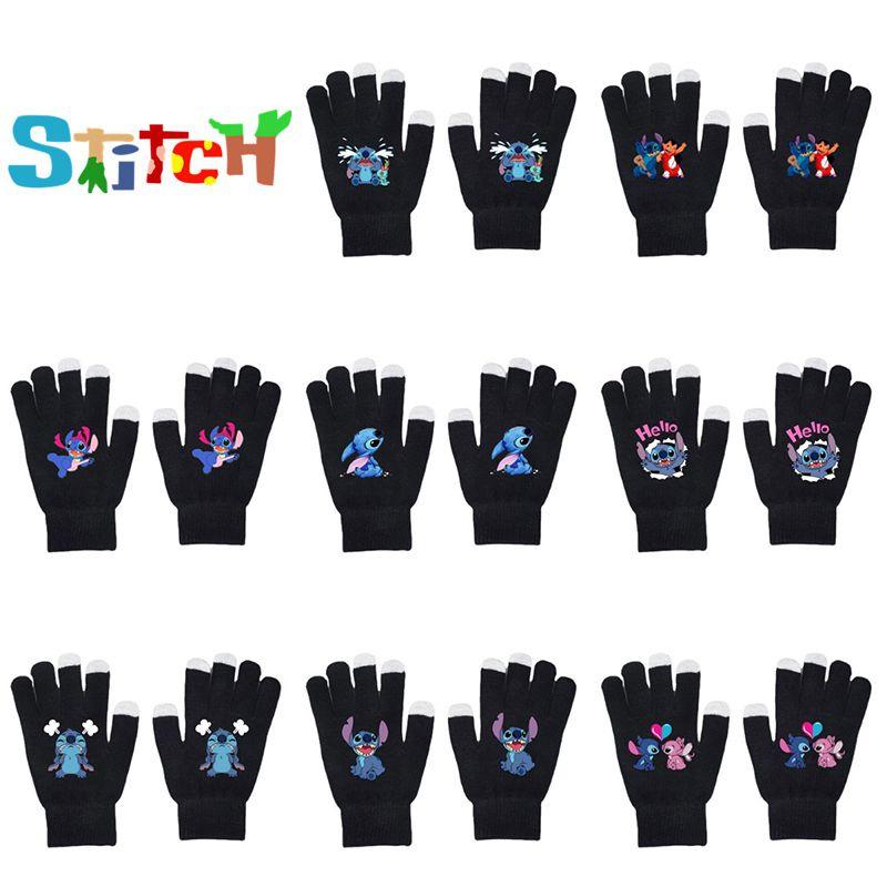 Lilo Stitch Winter Warm Knitted All Finger Gloves