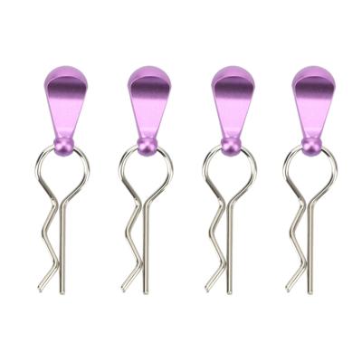 4Pcs Metal RC Car Body Clips with Pull Tabs for 18 110 Remote Control Car Upgrade Parts Purple
