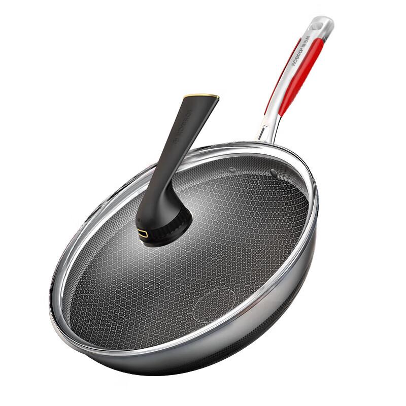 Kangbach 32cm 5th Gen Honeycomb Non-stick Wok Set