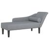 VidaXL Chaise longue avec coussins gris clair tissu, canapé rembourré, canapé pour chambre à coucher, canapé à 2 places, 4007596