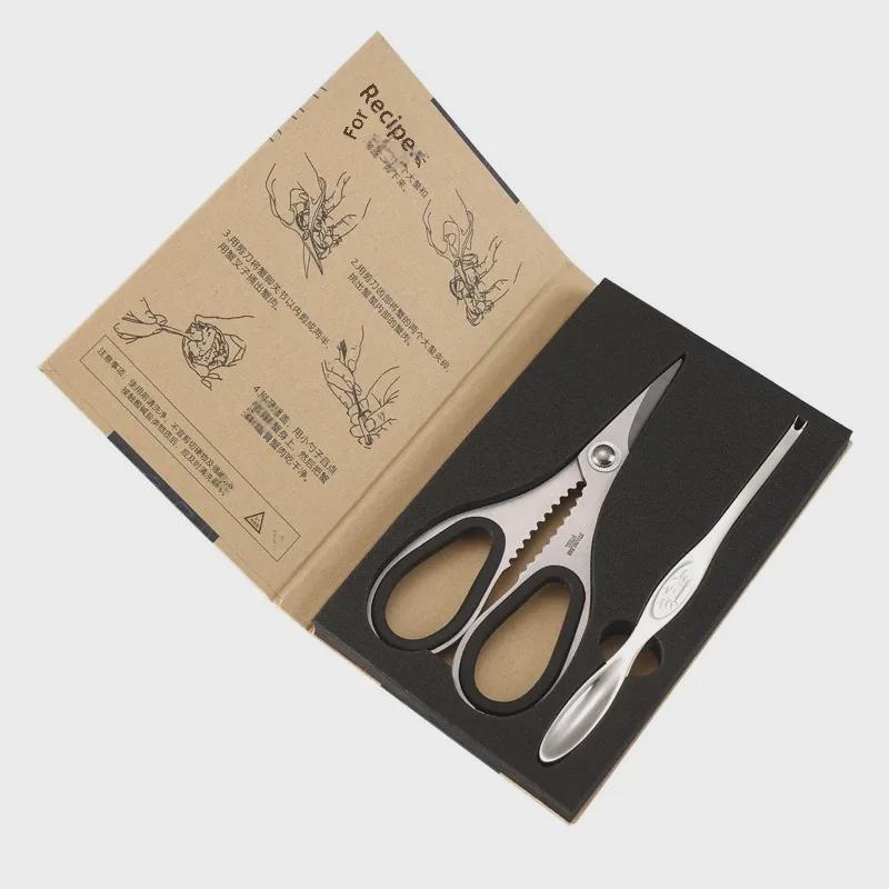 304 Edelstahl Krabben Essset: Schere, Zange und Nadel zum einfachen Schälen und Entfernen