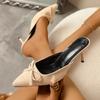 2025 New Designer Summer Butterfly-knot Women Slippers Shoes Fashion Pointed Toe Design Style High Heel Slides Shoes