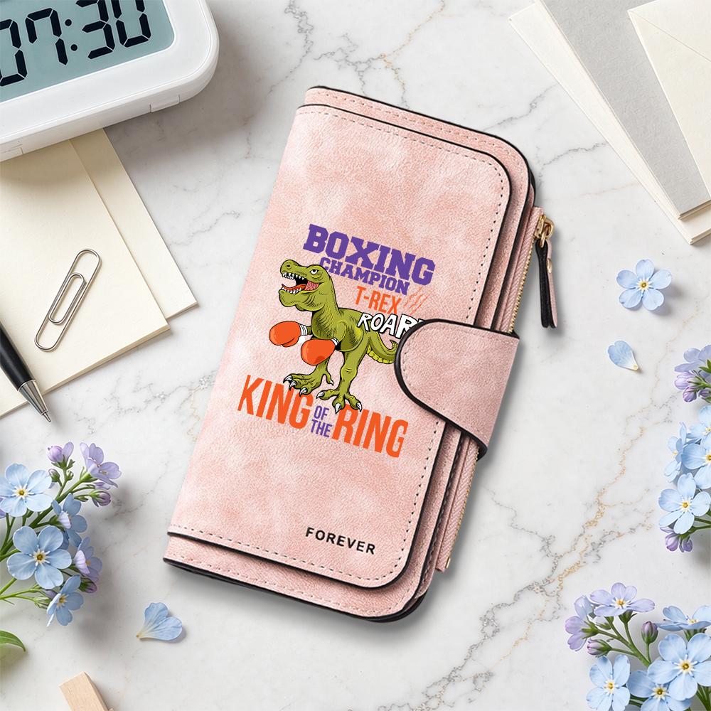 Cute Dinosaur Print Long Wallet Fashion Large Capacity Casual Purse