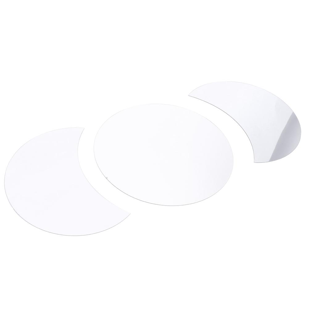 Acrylic Mirror Wall Sticker Sun Half Moon Shape Decorative Background Decal for Home Use