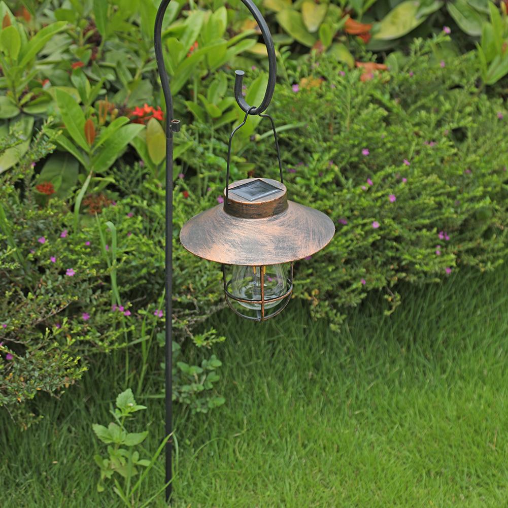 Solar Retro Camping Lantern Waterproof Vintage Night Lighting Portable Outdoor Hanging Tent LED Chandelier Light for Garden