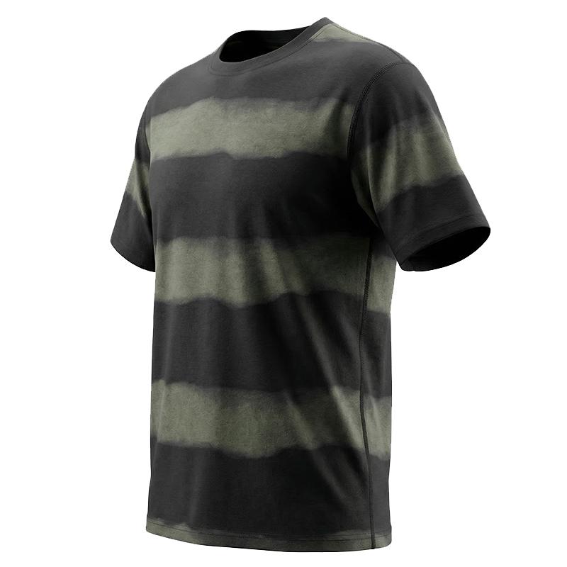 

Men s Black & Green Tie-Dye Stripe Short Sleeve T-Shirt XL чорний