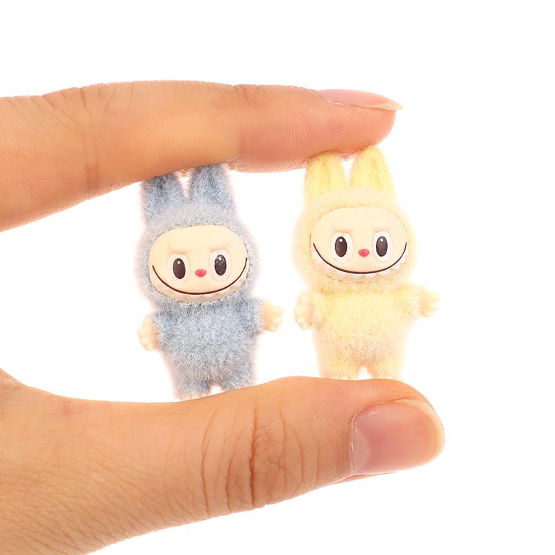 1Pc Kawaii Toys Gift Cartoon Labubu Standing Posture Series Mini Flocking Exquisite Cute Doll Diy Pendant Accessories Decoration
