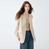 Women's Gray Suit Jacket - Autumn/Winter 2025 Casual Socialite Style with High Design Sense