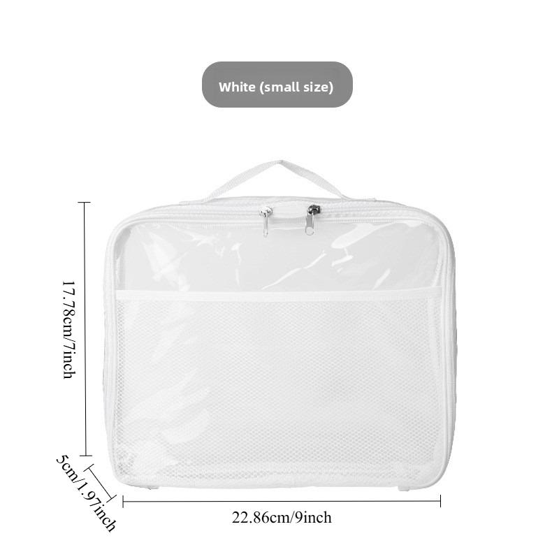 Waterproof Casual Makeup Storage Zipper Bag Large Capacity PVC Transparent Mesh Storage Bag Portable Toy Packaging Organizer