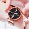 Women Watches Hours Mesh Magnet Starry Sky Watch Luxury Ladies Roma Dial Quartz Wristwatch