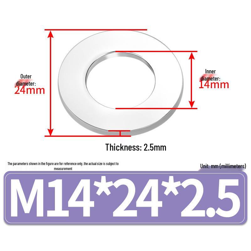 Jin Juntai Thick & Thin Stainless Steel Flat Washer, Round M10-M36