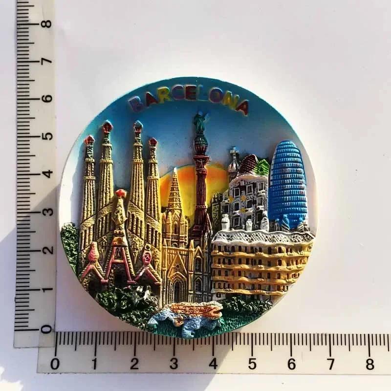 Barcelona Spania Magneți de Frigider Columb Granada Ibiza Sevilia Maalaga Suvenir Magneți de Frigider Autocolante Decor Bucătărie Acasă