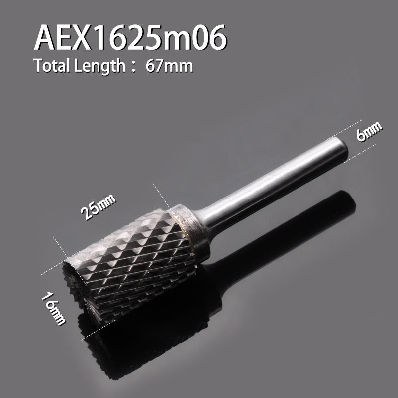 Rotační pilník z wolframové oceli 1ks štěrbina pro kuličky s čepelí na horní straně Válcová fréza ze slitiny karbidu Typ sloupce pro frézu 3-16 mm