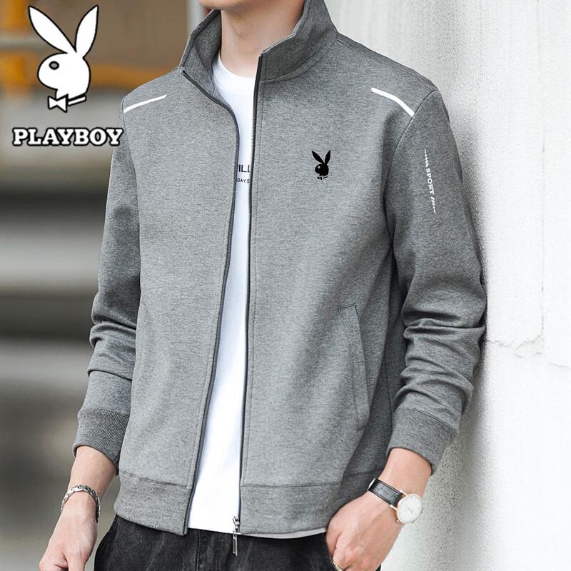 Playboy Men's Stand-Collar Casual Jacket