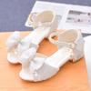 2022 Girls' White Princess Sandals: Crystal High Heels with Soft Sole for Summer