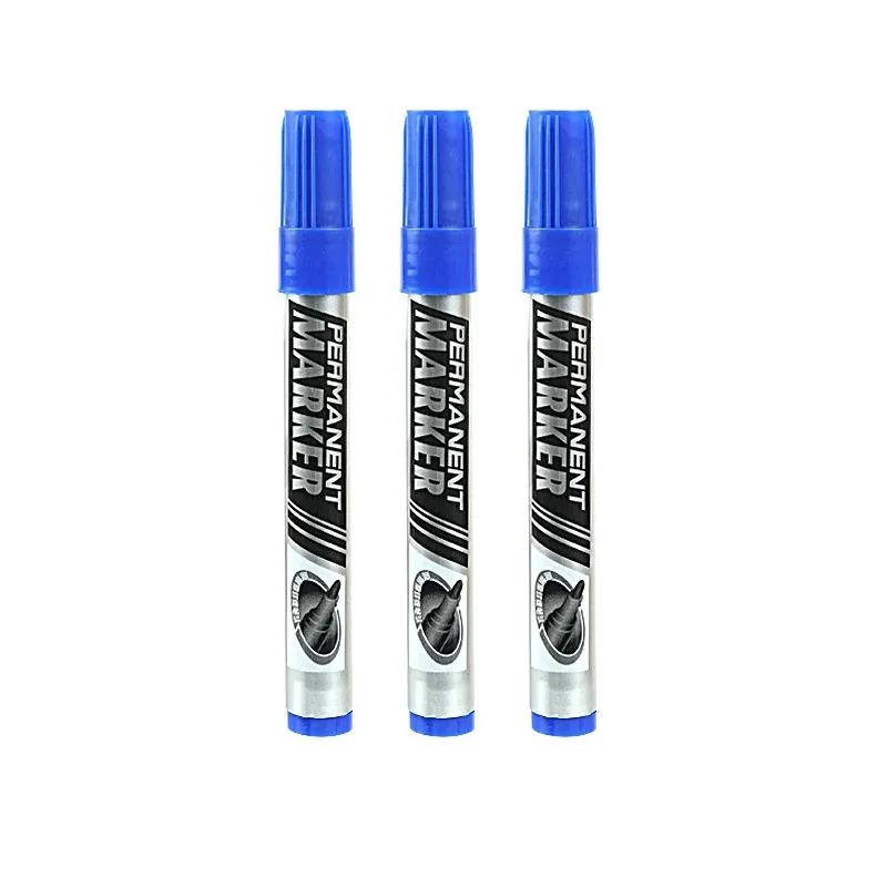 

3 шт./набор Перманентный маркер Черный Синий Красный Чернила 2,0 мм Водостойкие Быстросохнущие Чернила Грубый наконечник Цвет Для Логистики Бумага