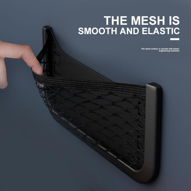 Car Organizer Storage Bag Auto Paste Net Pocket Phone Holder Car Goods For Kia Rio 3 K2 Ceed Cerato K3 Sportage 4 Picanto K5 Optima Sorento Forte