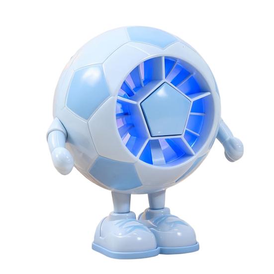Soccer Hand Fan Football Shape Mini Handheld Fan With Led Light 1 Pc