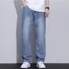 Autumn and Winter New Casual Trousers Men's Loose Straight Fleece Thickened American Wide-leg Pants Retro Jeans